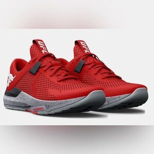 Under Armour Project Rock UFC BSR 2 Training Shoes Men 16 US Radient Red Steel